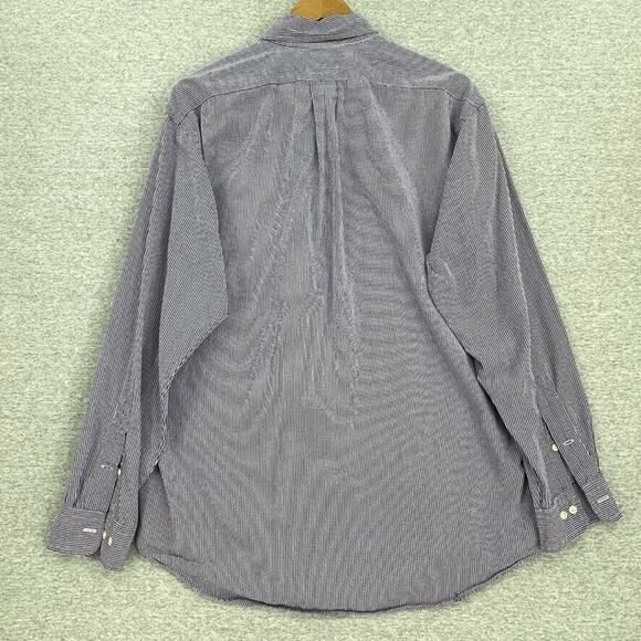 Ralph Lauren Dress Shirt Mens 16 34/35 Purple Check Button Up Long Sleeve Pony - Picture 3 of 9